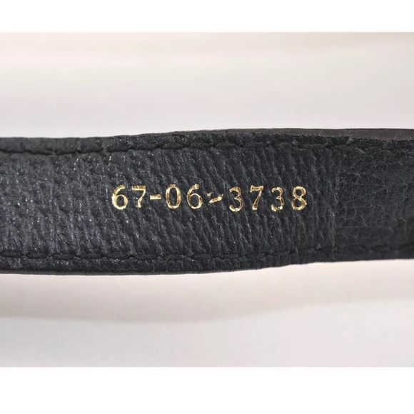 Authentic “Rare” GUCCI Sherry Line Shoulder Cross Bag GG PVC Leather Navy - Picture 15 of 16